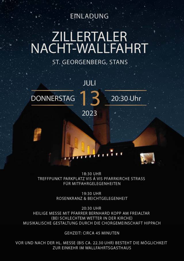 Zillertaler Nacht-Wallfahrt