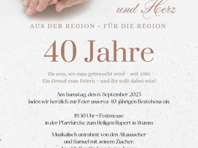 40 Jahre Gesundheits- und Sozialsprengel Stumm und Umgebung