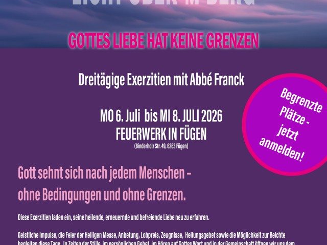 LICHT ÜBER`M BERG - Exerzitien