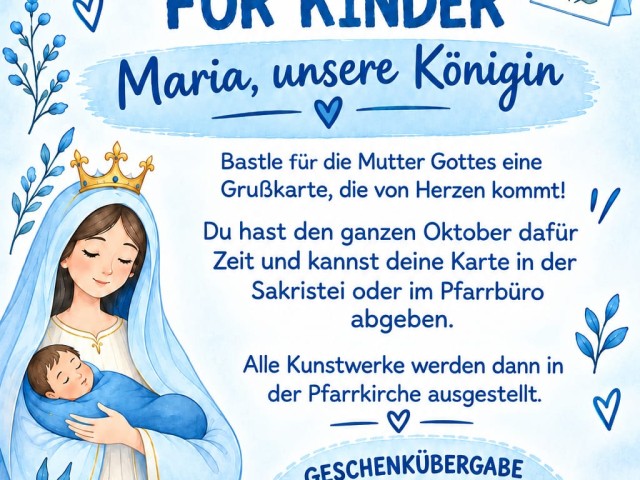 Oktober-Bastelaktion für Kinder - Maria, unsere Königin