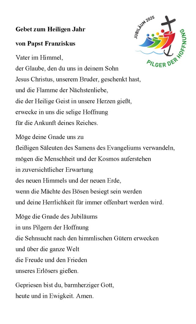 02. Februar 2025 - Feierliche Eröffnung in den Pfarren unseres Seelsorgeraumes und allen Pfarren der Diözese Innsbruck